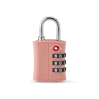 Bugatti Bondstreet 3-Digit Combination Lock, Pink, 2/Set (TAC5413BS-PINK)