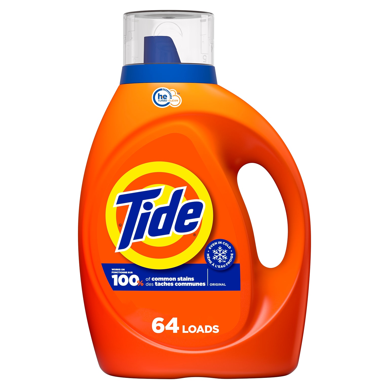 Tide Turbo Clean HE Liquid Laundry Detergent, Original Scent, 64 Loads, 80 fl. oz. (12110)