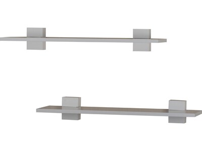V-Light MDF Wall-Mounted Shelf, 22, White, 2/Pack (VW141023W)