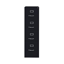 Hirsh Industries® Vertical Letter File Cabinet, 4 Letter-Size File Drawers, Black, 15 x 22 x 52