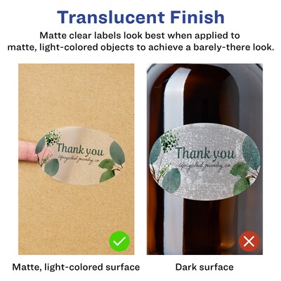 Avery Laser/Inkjet Oval Multipurpose Labels, 1-1/8 x 2-1/4, Clear, 525/Pack (94054)