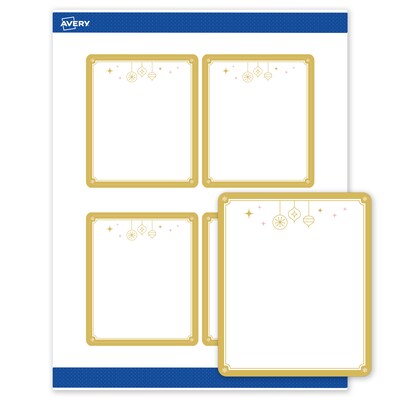Avery Rectangle Multipurpose Labels, 4 x 3-1/3, White, 40/Pack (19479370530)