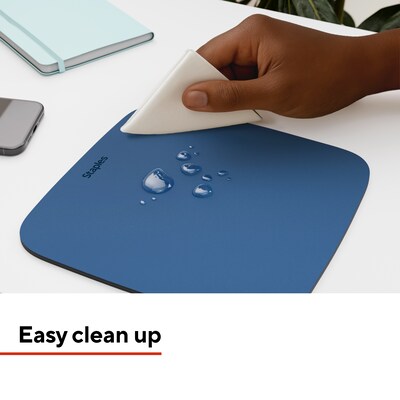 Staples TECH Non-Skid Mouse Pad, Blue (ST63289)
