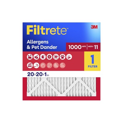 Filtrete Allergen Defense 20 x 20 x 1 Air Filter, MERV 11 (9802-4)