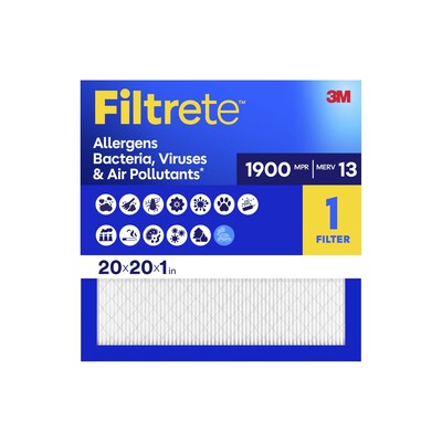 Filtrete High Performance Air Filter, 1900 MPR, 20 x 20 x 1 (UA02-4)