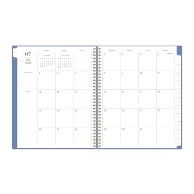 2026-2027 Blue Sky 8" x 11" Academic Year Weekly & Monthly Planner, Plastic Cover, Sincerely Blue (159096)