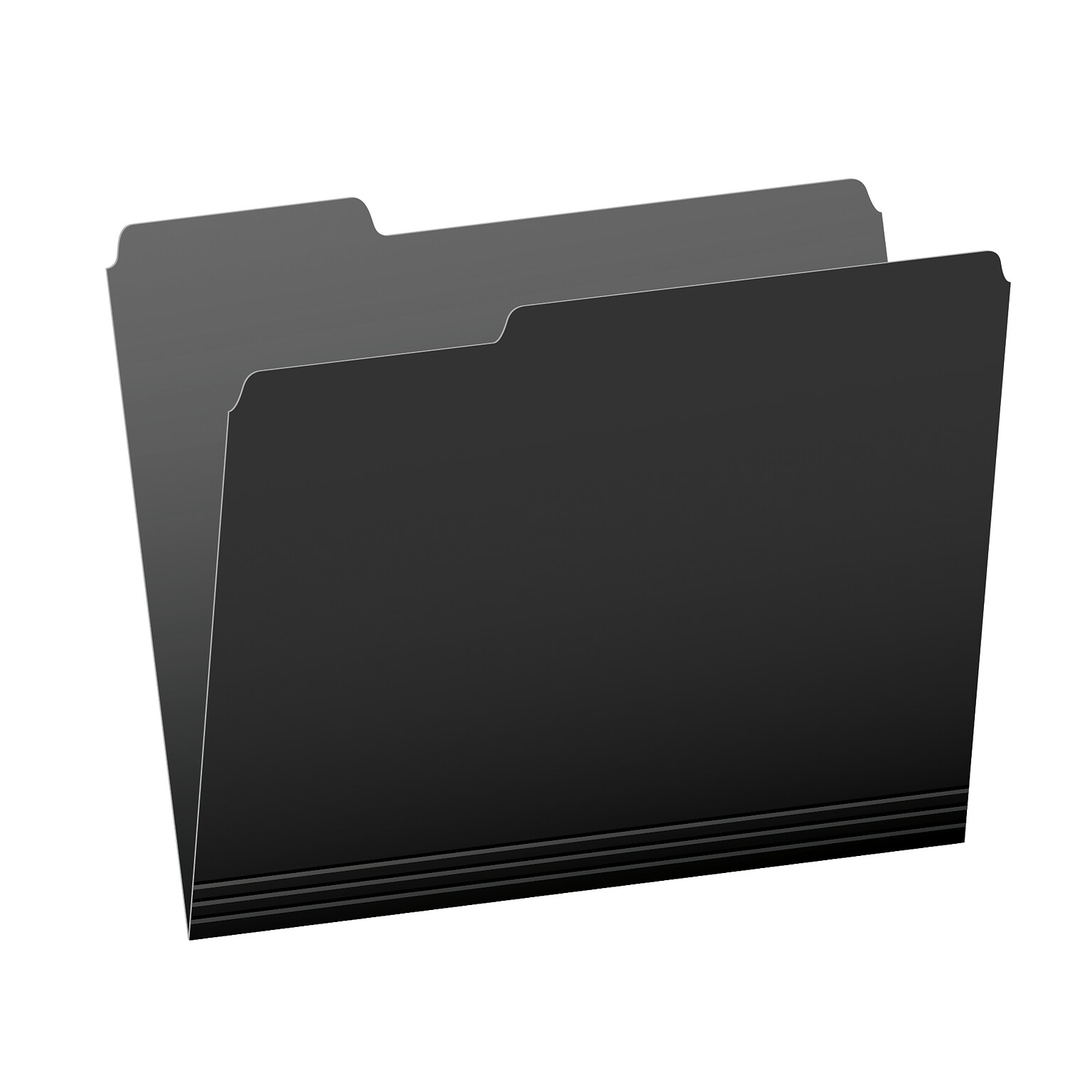 Pendaflex Interior Recycled File Folder, Straight Cut, Assorted, Letter Size, Black, 100/Box (4210 1/3 BLA)