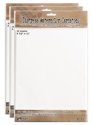 Ranger Tim Holtz Distress Watercolor Cardstock 8 1/2 in. x 11 in. 10 sheets [Pack of 3](PK3-TDA53927)