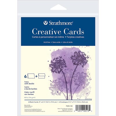 Strathmore Creative Cards & Envelopes, 6.875 x 5, Ivory, 6/Pack, 3 Packs/Bundle (STTP205130-3)