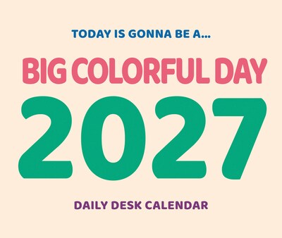 2027 Willow Creek A Big Colorful Day 6.2" x 5.4" Daily Day-to-Day Calendar, Assorted Colors (64924)