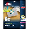 Avery Print-to-the-Edge Laser Address Labels, 1-1/4 x 2-3/8, White, 18 Labels/Sheet, 25 Sheets/Pac