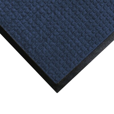 M + A Matting WaterHog Squares Classic Commercial Wiper/Scraper Entrance Floor Mat, 4' x 6', Navy (2006146170)