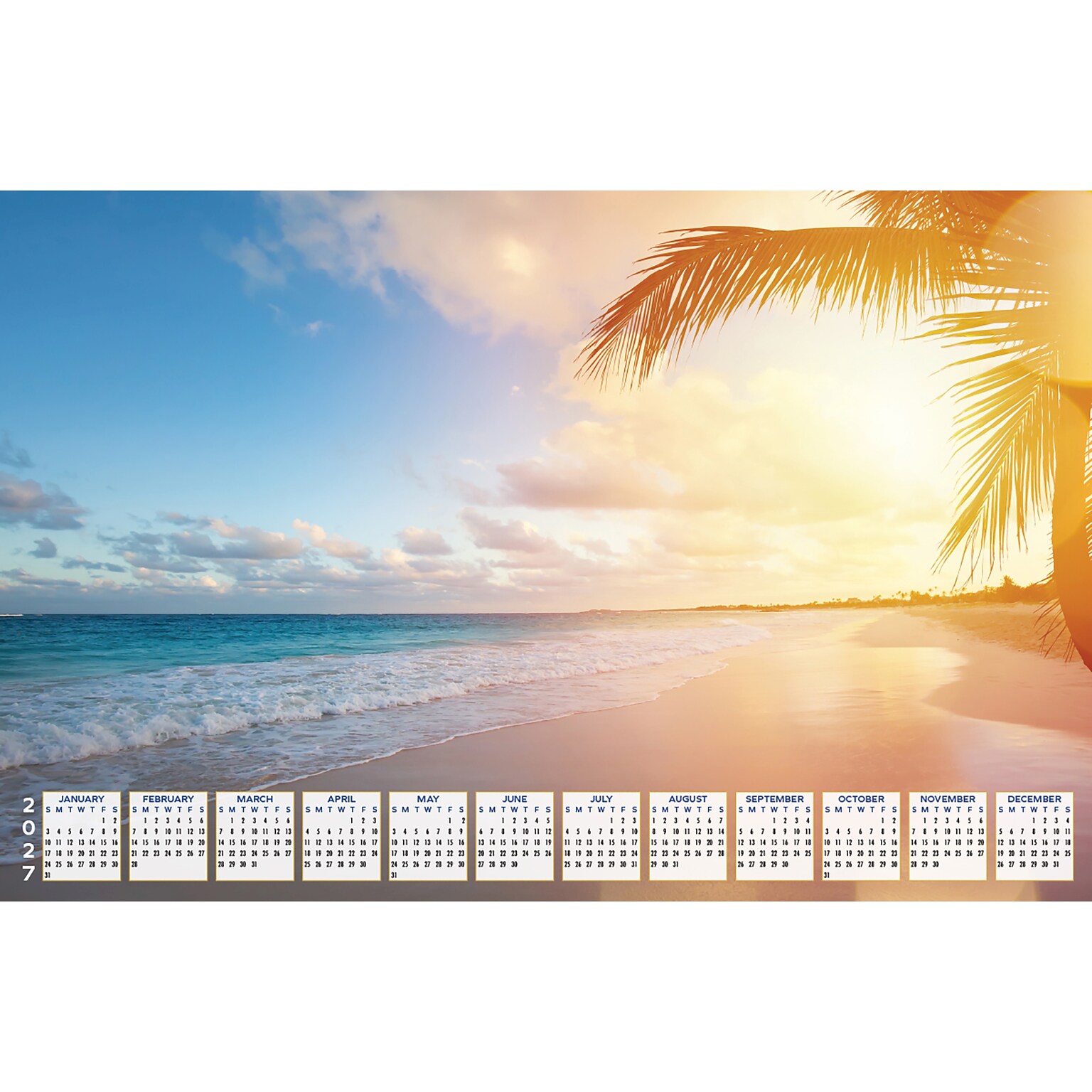 2027 House of Doolittle Scenic 24 x 37 Yearly Dry Erase Wall Calendar (3981-27)