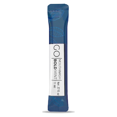 Go Mouthwash Bold Mint Mouthwash, 0.37 oz., 250/Box (GMHMW250BOLD)
