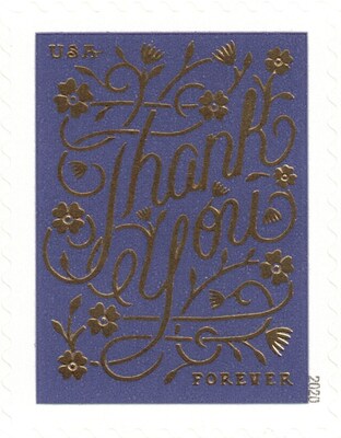 USPS Thank You Forever 20 Postage Stamps (FOR-THANKYOU-20)