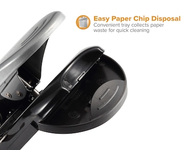 Bostitch EZ Squeeze 2-Hole Punch, 40 Sheet Capacity, Black/Silver (2340)