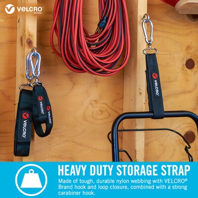 VELCRO Brand EASY HANG Medium Strap, Black (VEL-30121-USA)