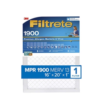 Filtrete High Performance Air Filter, 1900 MPR, 16" x 20" x 1" (UA00-4)