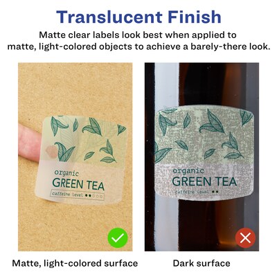 Avery Laser/Inkjet Square Multipurpose Labels, 2 x 2-3/16, Clear, 1200/Box (94124)