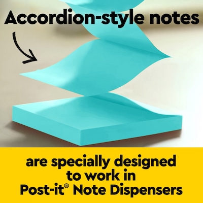 Post-it Super Sticky Pop-up Notes, 3" x 3", Supernova Neons Collection, 90 Sheet/Pad, 10 Pads/Pack (R330-10SSMIA)