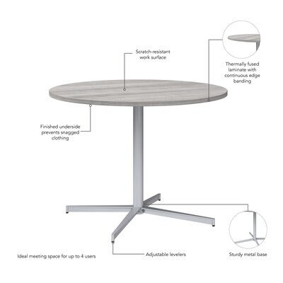 Bush Business Furniture 42" Round Conference Table, Platinum Gray (99XTB42RPG)