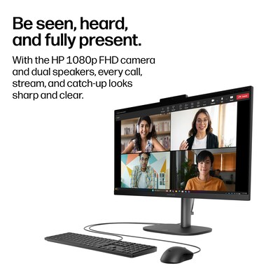 HP OmniStudio 23.8" All-in-One Desktop PC, Intel Core 5 120U, Intel Graphics, 8GB RAM, 512GB SSD, Windows 11 Home (D9EK4AA#ABA)