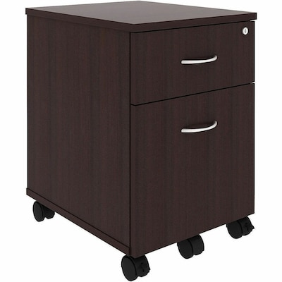 Lorell Standard 2-Drawer Mobile Vertical File Cabinet, Letter/Legal Size, Espresso (LLR18247)