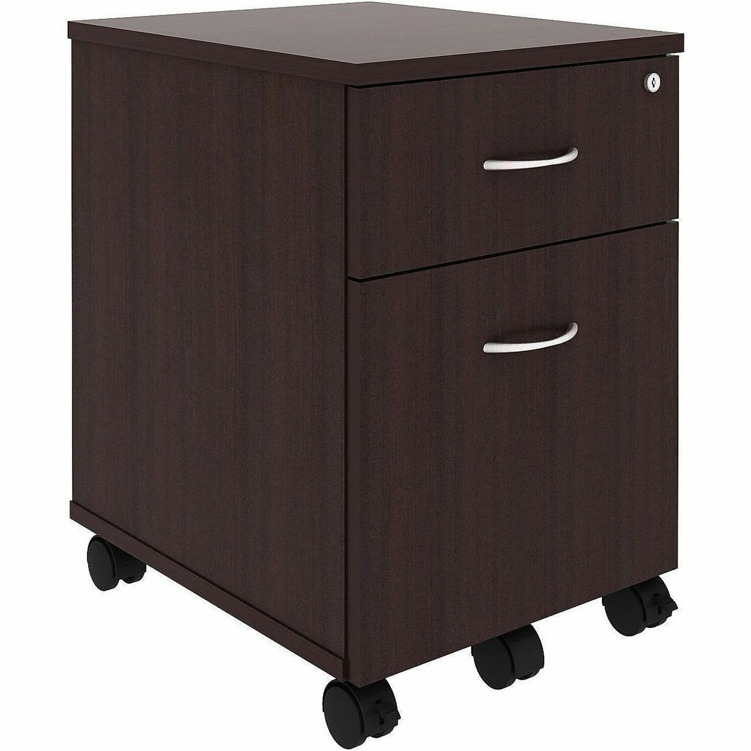 Lorell Standard 2-Drawer Mobile Vertical File Cabinet, Letter/Legal Size, Espresso (LLR18247)