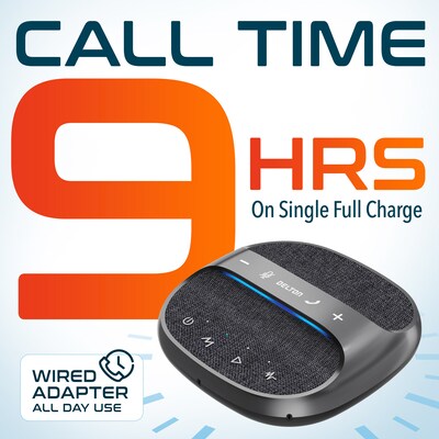 Delton C4700 Noise Reducing 360° Voice Pickup Wired/Wireless Conference Speaker Speakerphone, Black