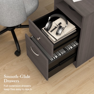 Bush Furniture Cabot 60"W L Shaped Desk, Heather Gray (WC31730-03K)