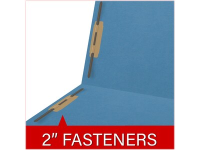 Medical Arts Press Reinforced End Tab File Folder, Straight Cut, Letter-Size, Blue, 50/Box (S-01602-BLU)