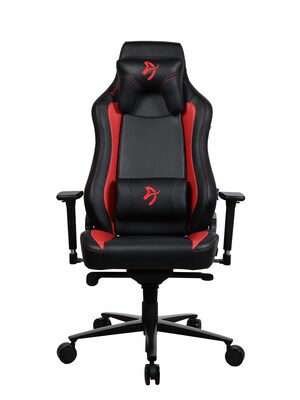 Arozzi Vernazza SoftPU Faux Leather Ergonomic Racing Gaming Chair, Black/Red (VERNAZZA-SPU-RED)