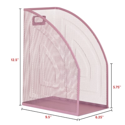 Staples Metal Mesh File Organizer, Dusty Pink (ST63831)