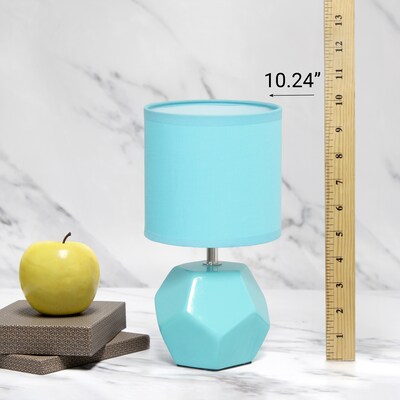Creekwood Home Geometric 10.24" LED Table Lamp, Blue (CWT-1016-BL)