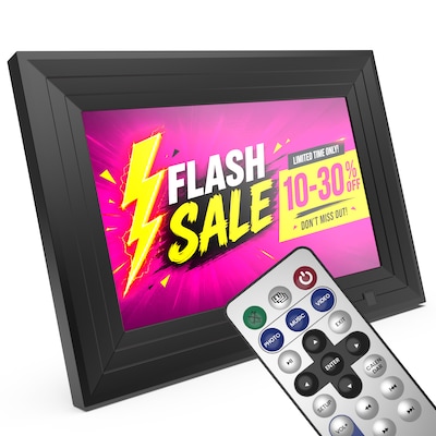 iFab 55P 10.1 Digital Signage Picture Frame for Retail Display, USB and SD Playback, Remote Control