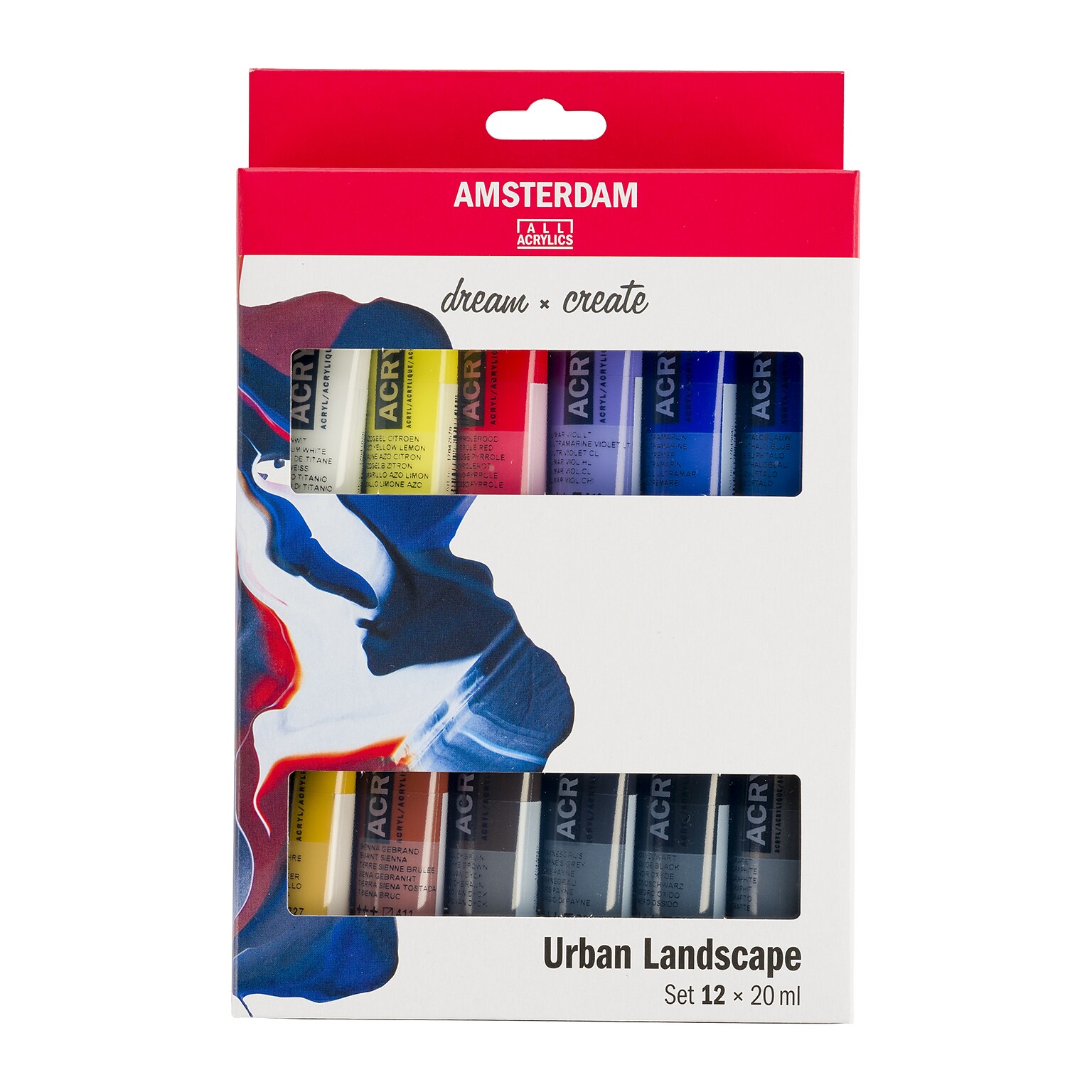 Amsterdam Urban Landscape Acrylic Paint, Assorted Colors, 12/Pack (AMS17820603)