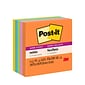 Post-it Super Sticky Notes, 3" x 3", Energy Boost Collection, 90 Sheet/Pad, 5 Pads/Pack (654-5SSUC)
