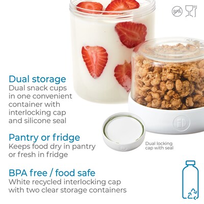 iDESIGN Stack 'n Snack Medium Containers, 2/Pack (28207M2)
