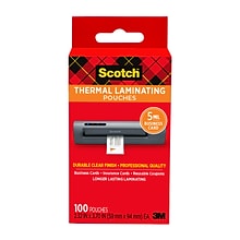 Scotch™ Thermal Laminating Pouches, Business Card Size, 100 Pouches (TP5851-100)