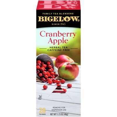 Bigelow Cranberry Apple Herbal Tea Bags, 28/Box (RCB004001)