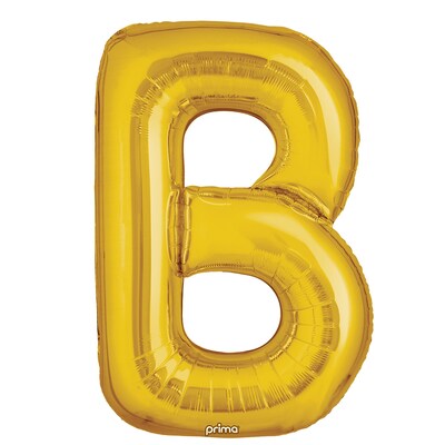 Party City (Air-Filled) 16 B Foil Balloon, Gold, 2/Pack (AM60050215-19)