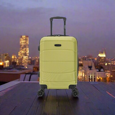 DUKAP Sense 2" Hardside Carry-On Suitcase, 4-Wheeled Spinner, TSA Checkpoint Friendly, Green (DKSEN00S-GRN)