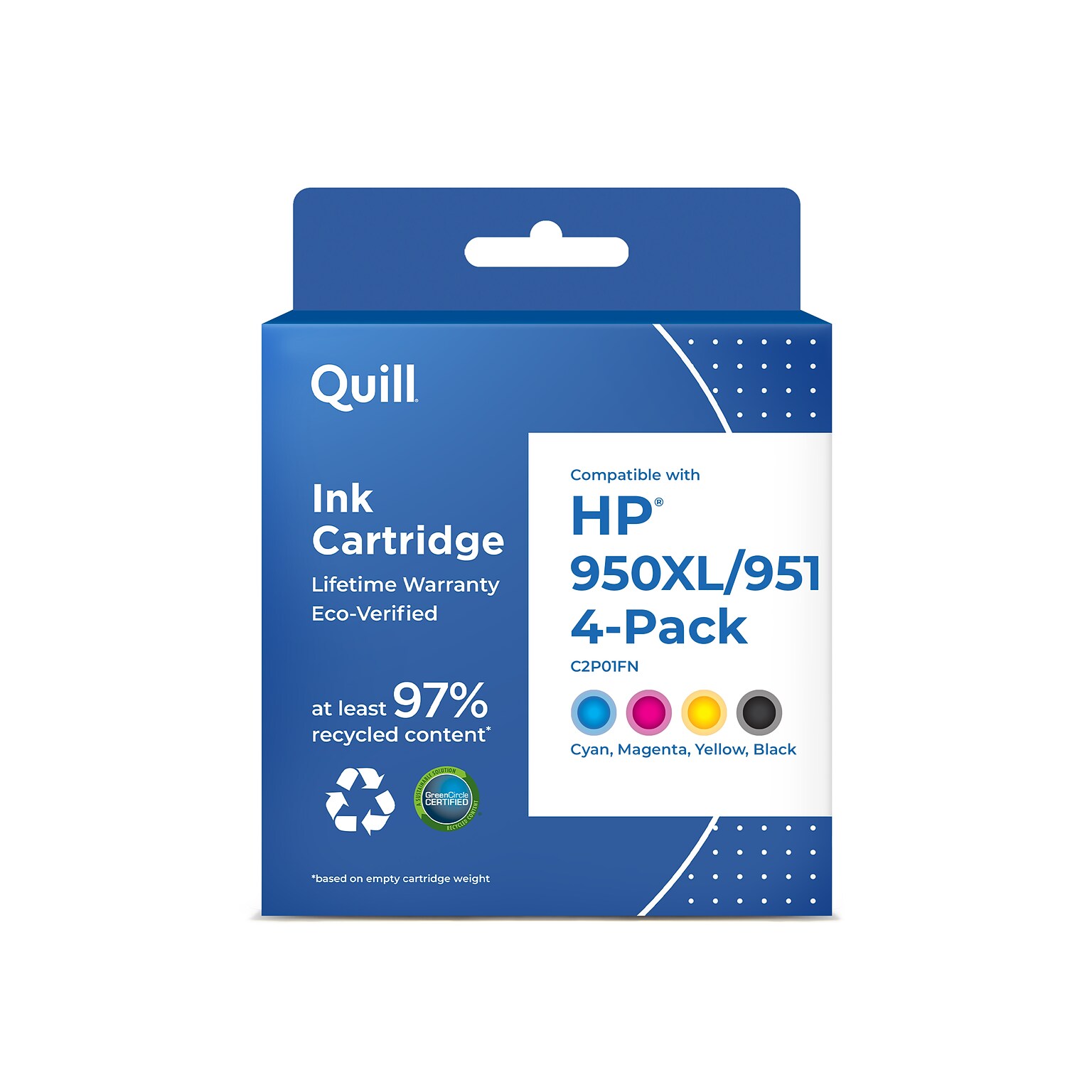 Quill Brand® Remanufactured Black High Yield/Tri-Color Standard Yield Ink Cartridge Replacement for HP 950XL/951, 2/PK