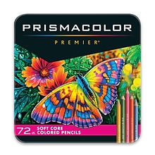 Prismacolor Premier Soft Core Colored Pencils, Assorted Colors, 72/Pack (3599TN)