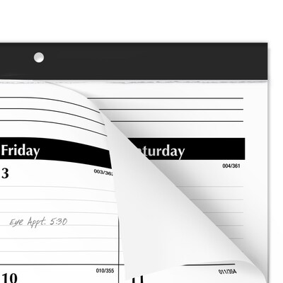 2026 AT-A-GLANCE 24" x 19" Monthly Desk Pad Calendar, White/Black (SK30-00-26)