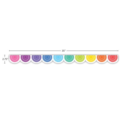 Teacher Created Resources Die-Cut Border Trim, 2.75" x 2.92', Colorful Fiesta, 12/Pack, 6 Packs/Bundle (TCR6106-6)
