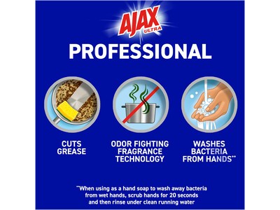 Ajax Ultra Professional Antibacterial Pot & Pan Dish Soap, Orange Scent, 145 fl. oz. (1.13 gal.) (61034313)