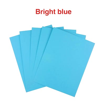 Staples 65 lb. Cardstock Paper, 8.5" x 11", Bright Blue, 250 Sheets/Pack (92099)