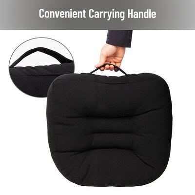 Mind Reader Air-Cloud Booster Seat Cushion with Carry Handle, Black (CBOOST-BLK)