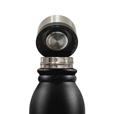 Outdoors Professional Stainless Steel Double-Walled Vacuum-Insulated Travel Bottle, 20 oz., Black (OUTD3675)